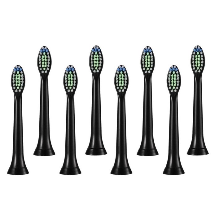 필립스 전용 전동칫솔 호환 리필모 HX9350 HX9351 HX9352 호환 칫솔모 블랙, 8개, 필립스 블랙