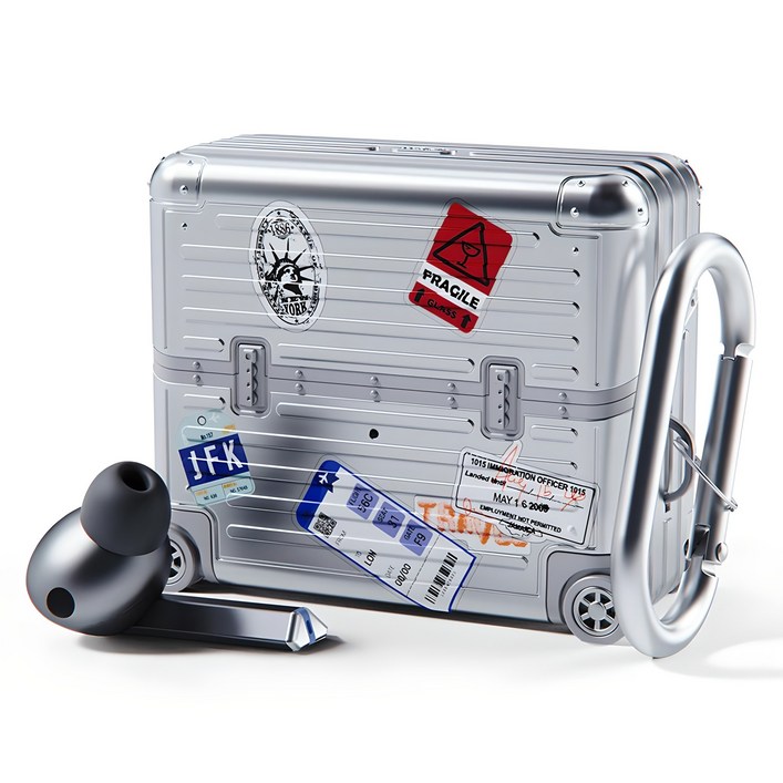 미아크 갤럭시 버즈 캐리어 케이스, 갤럭시 버즈 3  3 Pro  3 FE, 실버, 1개