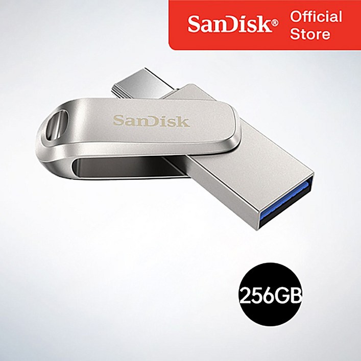 샌디스크 공식인증제품 USB 메모리  Ultra Dual Drive Luxe 울트라 듀얼 드라이브 럭스  TypeC OTG USB 3.1 SDDDC4 256GB