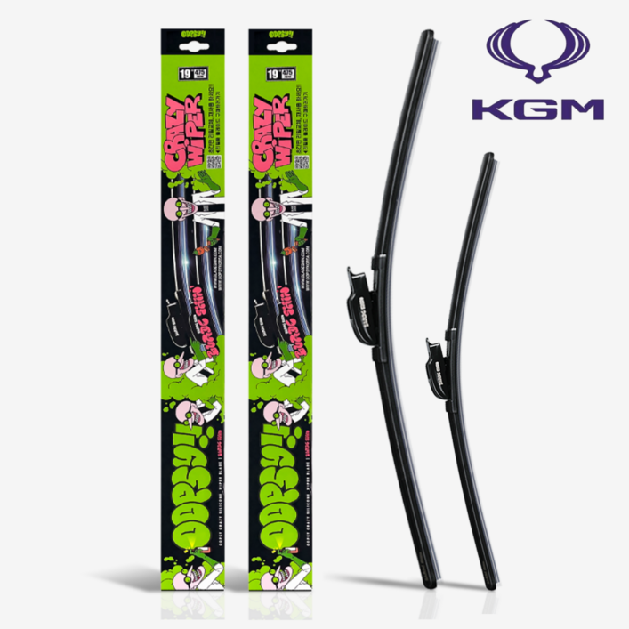 쌍용 KGM 웁시 발수코팅 실리콘 플랫 와이퍼 간편날교체 운전석 조수석 세트, 티볼리 (15년~현재)
