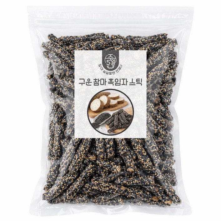 주5일 역대급 간식 구운 참마 흑임자스틱, 1개, 400g