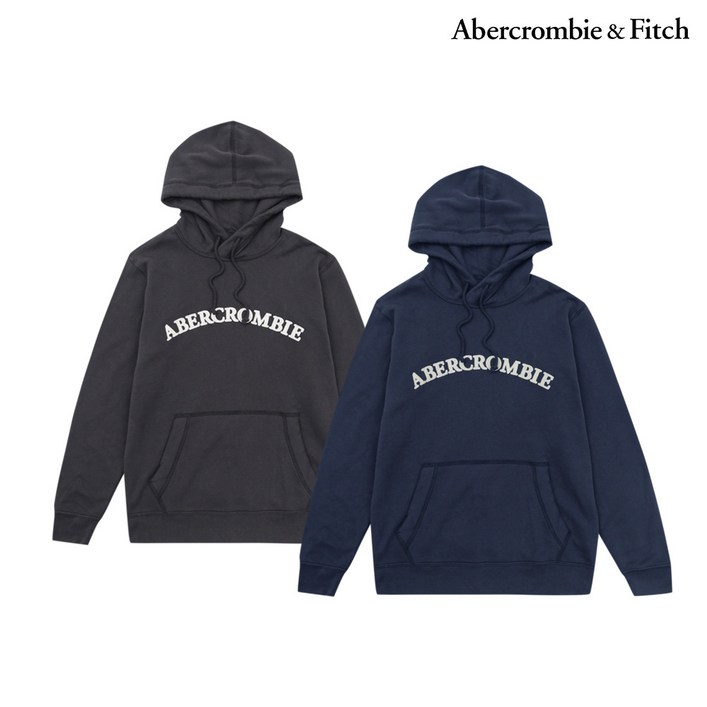 [A&FITCH] 아베크롬비&피치 그래픽 후드풀오버_CHACOAL(B)