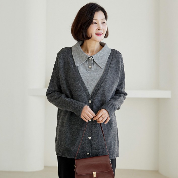 김여사 김여사 빅사이즈 겨울6688 리보 레이어드 가디건 5NT511303