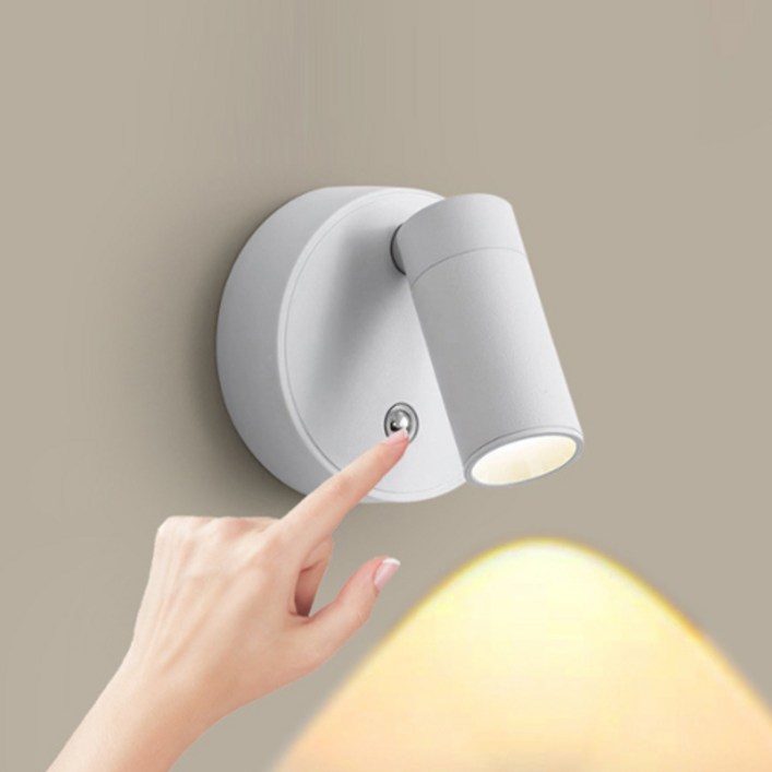 사는잼 충전식 LED 무선 원터치 자석 부착형 벽등 밝기조절 가능 색변환제품