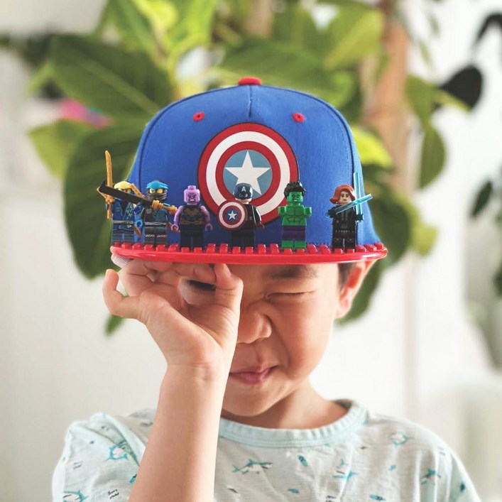 디즈니 마블 레고 피규어 호환 캡틴아메리카 모자