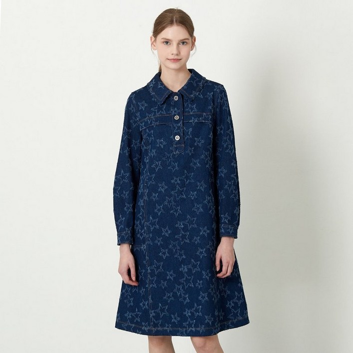 기비 GIVY 스타 워싱 롱 데님 원피스 GY26S1FRD3935DH5428589