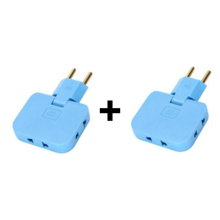 EU US 유럽 중국 돼지코 플러그 한국 변환 멀티 어댑터 110v 220v 3in1 틈새 2개 구성, 2개