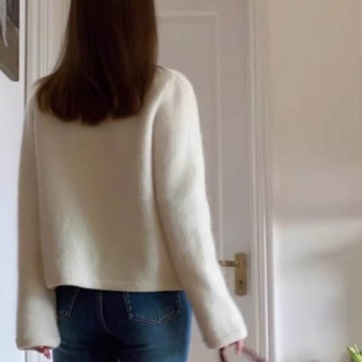 세련된 가디건 우아한 소프트 단추 여성 하객룩