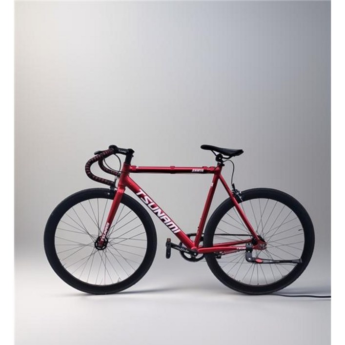 쓰나미 픽시 자전거 레드 와인 SNM100 전후방브레이크포함, SIZE M, 1개, 165cm