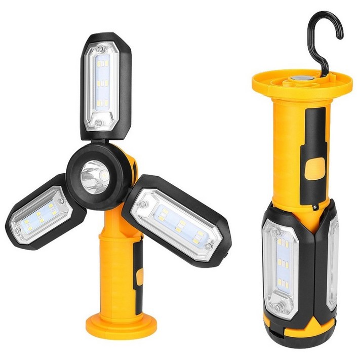 앤트앤비 트랜스폼 충전식 LED 감성 캠핑 랜턴 + 18650 충전지 3000mAh + 마이크로 5핀 충전케이블 세트, 날개랜턴 옐로우, 1세트