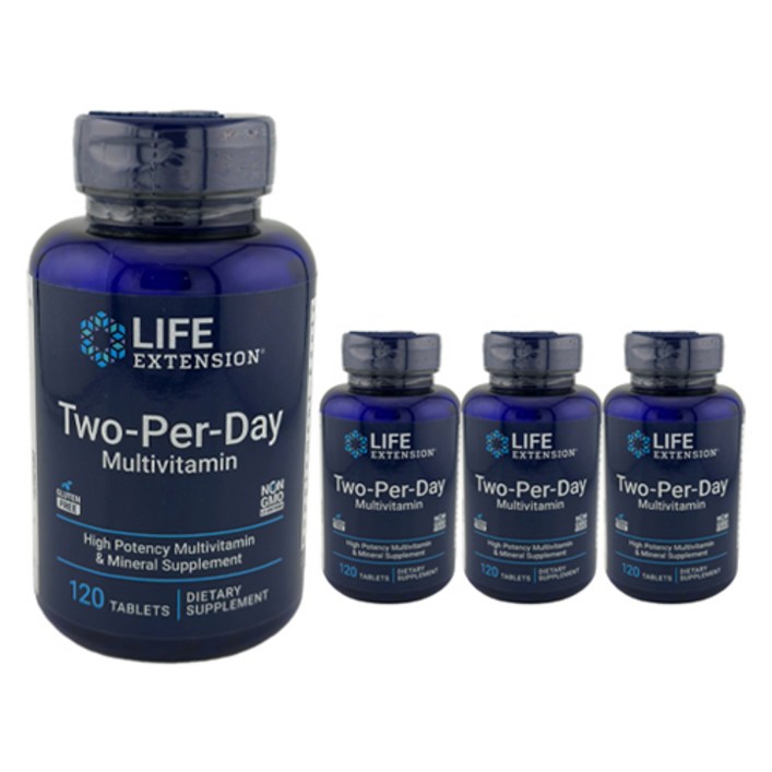 라이프익스텐션 투퍼데이 멀티비타민 타블렛, 120정, 4개