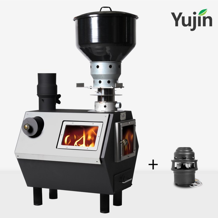 유진 20형 국산 긴육각 펠렛 화목 겸용 난로 고급형 인테리어 나무 장작 펠릿 캠핑용 가정용 차박 펜션 YJ573, 긴육각 펠렛화목겸용난로 20형YJ573