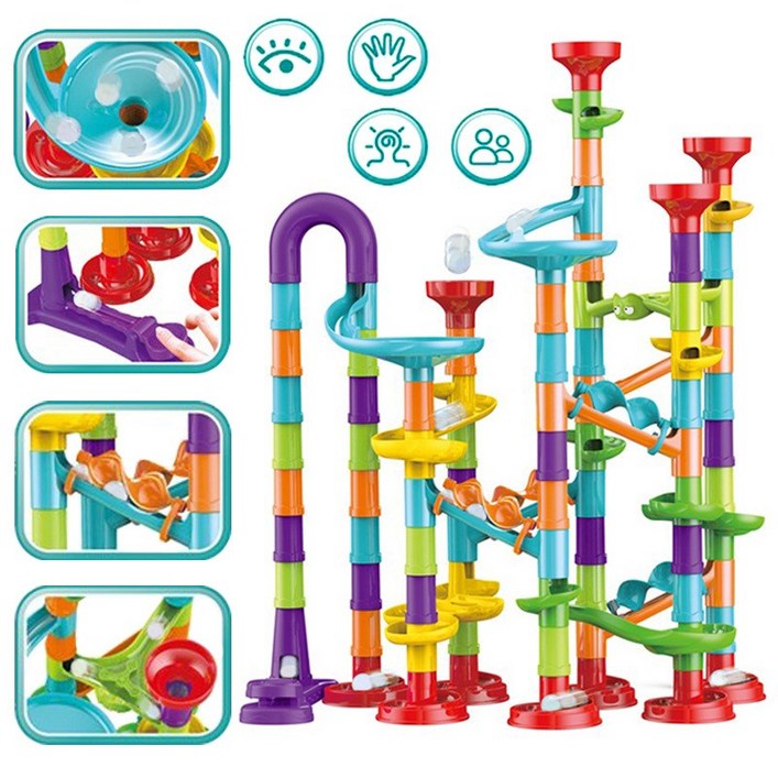 코코유 구슬굴리기 트랙 블록 어린이 학습 조립 완구 197PCS LHX01