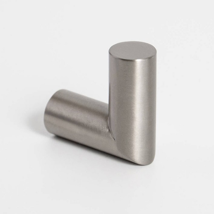 욕실 화장실 무광 니켈 인테리어 L자 옷걸이 셀프교체, 1개, 니켈