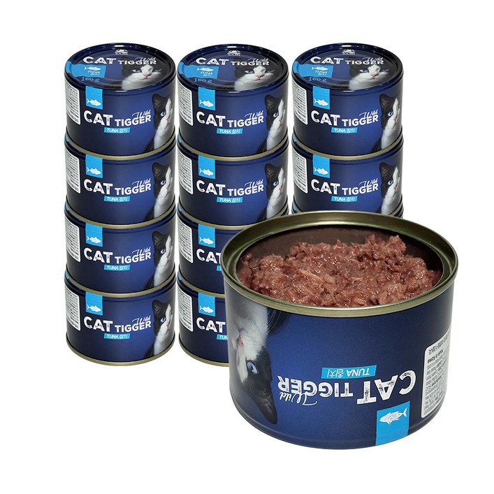 사조 캣티거 와일드 고양이 간식 습식캔, 160g, 48개, 참치