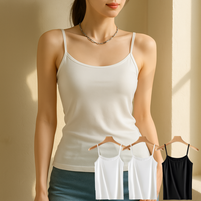 국민나시 살결핏 여성 모달 스판 끈나시 3p