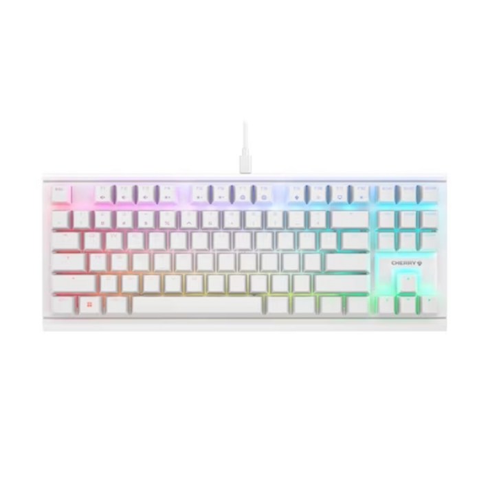CHERRY MX 1.1 TKL RGB 기계식 화이트 (적축) 체리 키보드, 단일상품, 단일색상