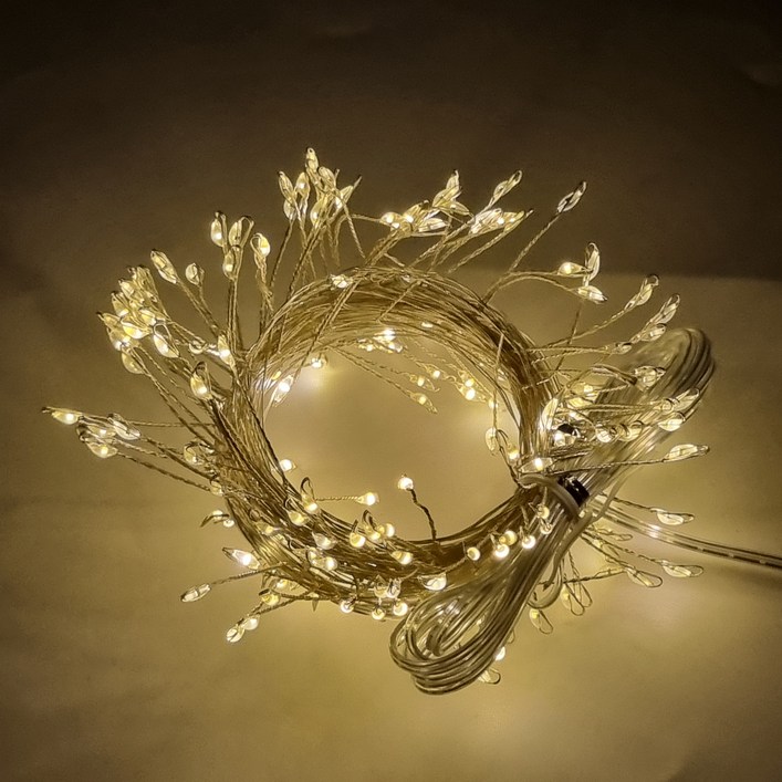 3배고밀도 LED 태양광 전구 크리스마스 트리 나무 줄조명 정원등 캠핑 충전 방수 야외 실외 카페 지네전구 전등