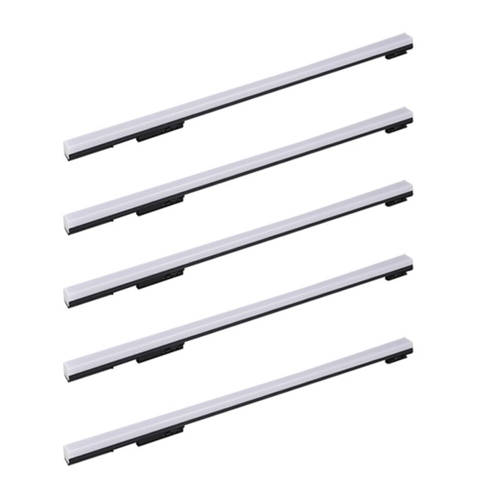 엘포스 LED SIMPLE 600mm 티에스라인등 레일조명 특허등록 TS라인등 슬림형 고출력 플리커프리 바디블랙, 주광색, 5개