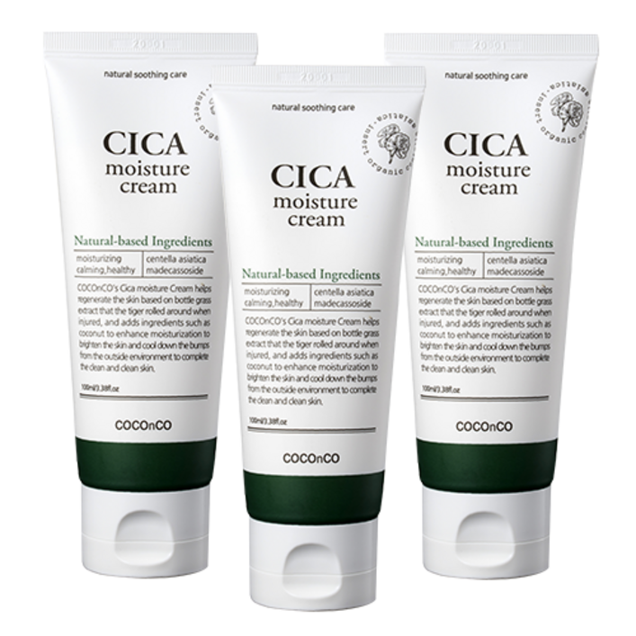 코코앤코 시카 모이스처 수분크림 100ml, 3개, 100ml 코코앤코 시카 모이스처 수분크림 100ml, 3개, 100ml