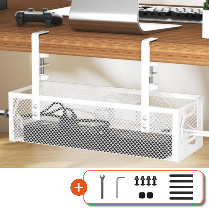 디토조이 무타공 다용도 멀티탭 거치대, 화이트, 1개