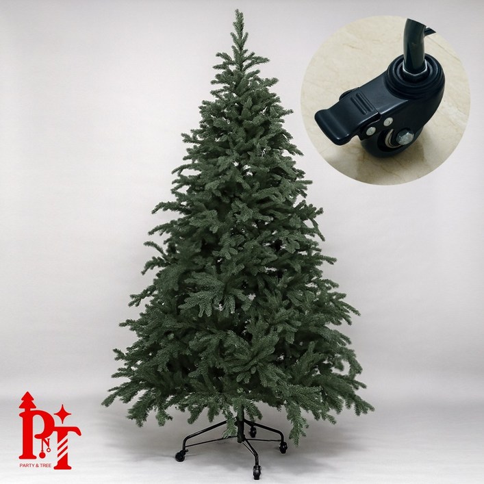 파티앤트리 대형 초대형 고급 PE 100 업소용 크리스마스 트리 무장식 전나무 이동식 바퀴 카페 호텔 2.1M 2.4M 3.0M, 대형 PE100 트리