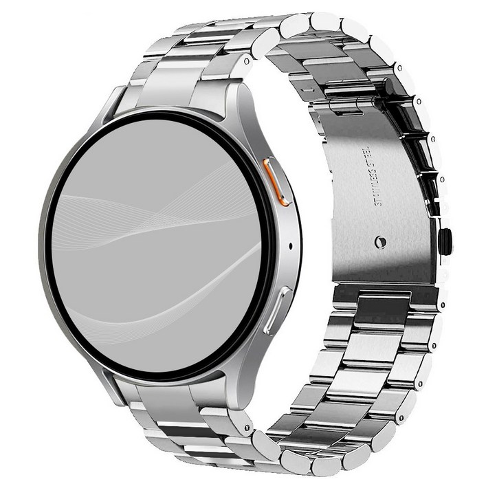 아이드 갤럭시워치 호환 클래식 메탈 스트랩 밴드, 유광실버