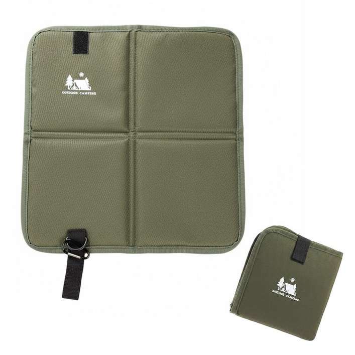 아워템 휴대용 접이식 방석 등산 캠핑 콘서트 단열 방수 돗자리, 카키