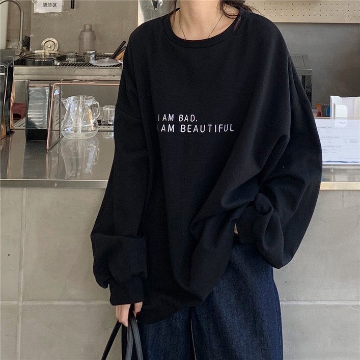레터링 오버핏 박시 커플 티셔츠 맨투맨