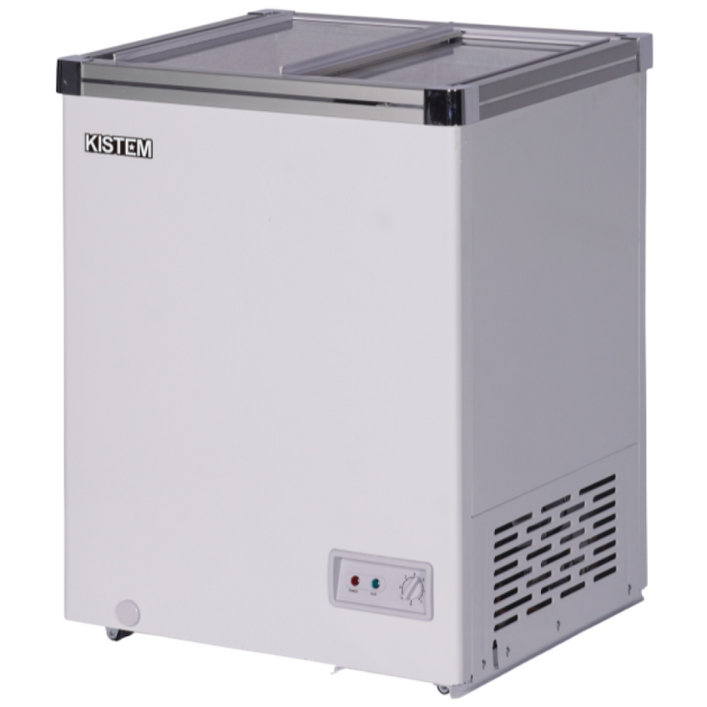 본사 키스템 유리 슬라이드 100L 냉동고 아이스크림 냉장고 냉동과일 냉동생선 얼음물, KISSD10F, 혼합색상