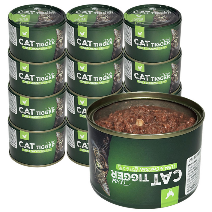사조 캣티거 와일드 고양이 간식 습식캔 참치치킨, 160g, 48개, 닭참치