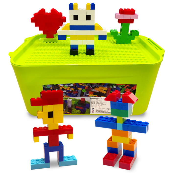 레고 호환 블럭 1500피스정리함, 혼합색상, 1개