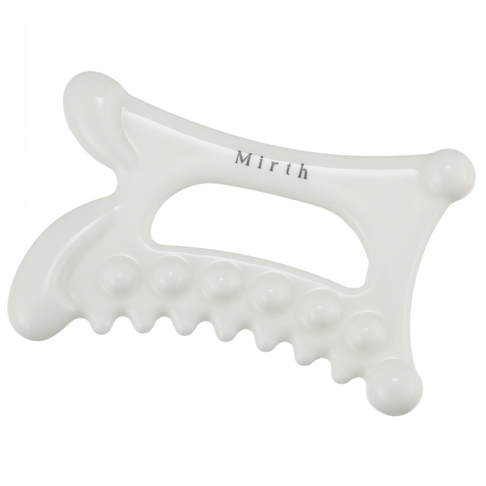 멀스 도자기 바디 괄사 마사지 림프절 디톡스 마사저 마사지기 다리 승모근, 화이트, 1개