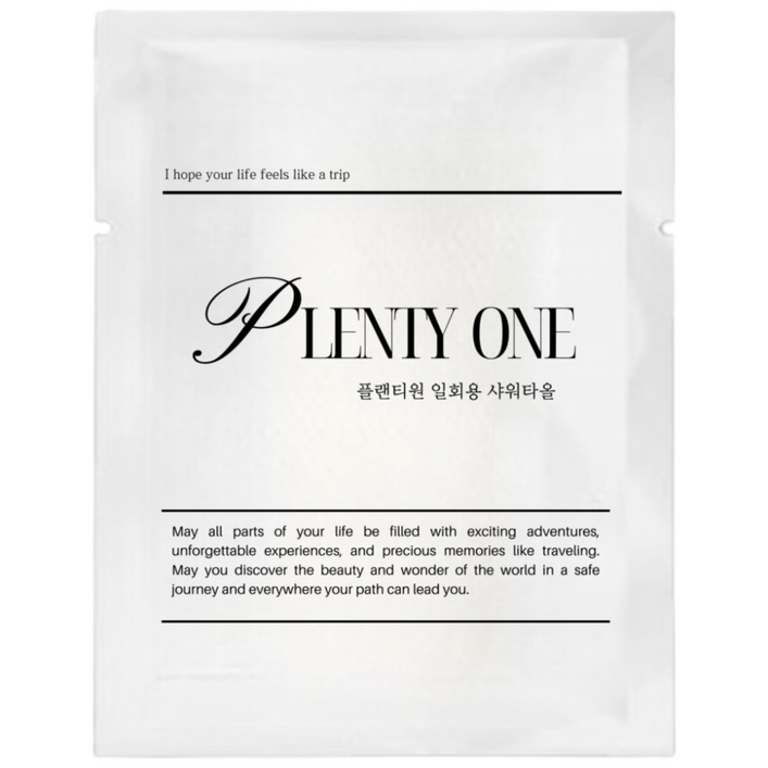 플랜티원 호텔 일회용샤워타올 100개입, 1박스, 100개입, 화이트