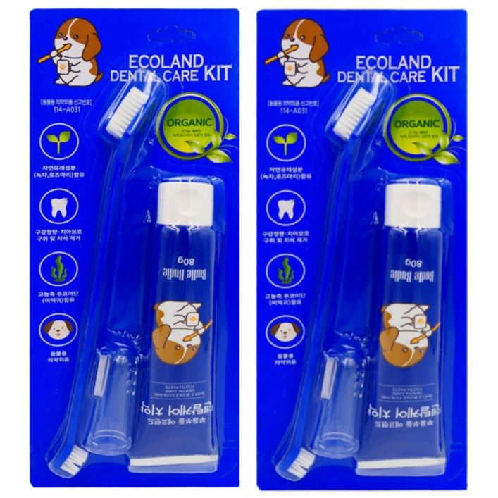 부들부들 에코랜드 반려동물 치약칫솔세트