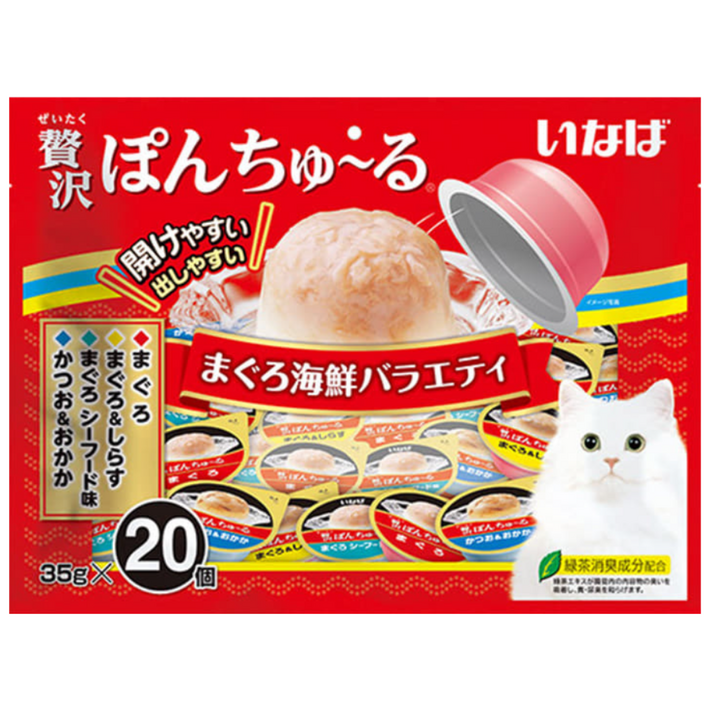 이나바 고양이 제이타크 퐁츄르 간식, 참치해산물 버라이어티 20개입 TSC114, 35g, 1개
