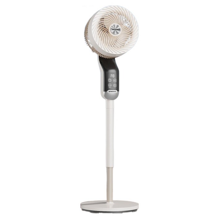 SETACEUS 스탠드 선풍기 270도 스마트 리모컨 저소음 에어 써큘레이터 8단 가정용 회전형 공기순환 살구색