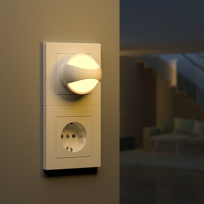 홈플래닛 광센서 LED 취침등 콘센트형