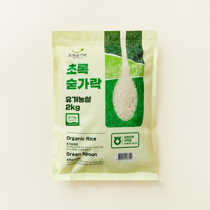 초록숟가락 신동진 유기농쌀, 상등급, 2kg, 1개