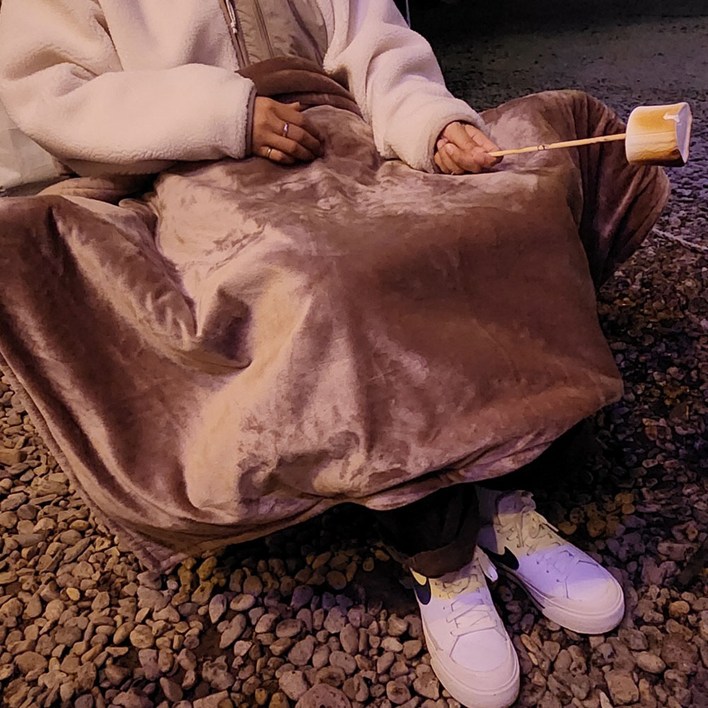 비타그램 USB 그래핀 탄소 극세사 담요 VGWS2024, 브라운, 80 x 120 cm