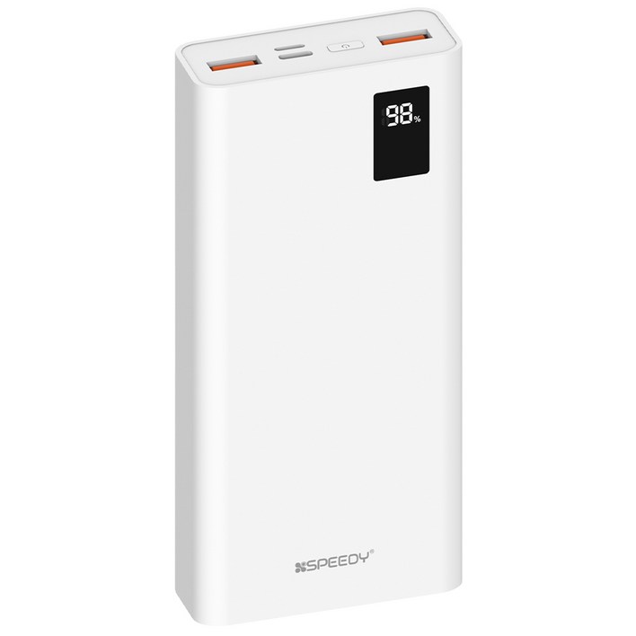 SPEEDY 슬림핏 PD 20W 고속충전 보조배터리 20000mAh 멀티단자 + 20W C타입 케이블, 화이트, SPE-B2PA20DPQ(C타입)