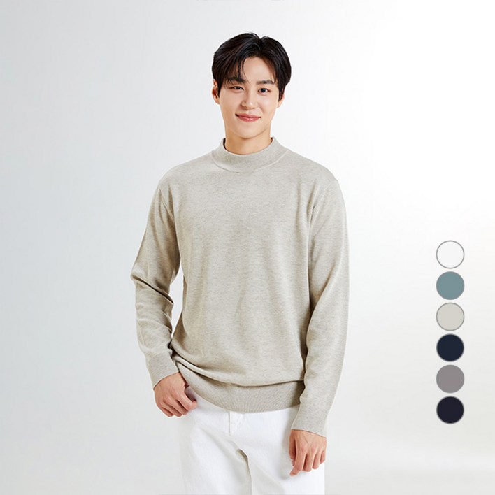 [24FW 신상]스파오 남성용 메리노 모크넥 풀오버 니트 SPKAE4TM03
