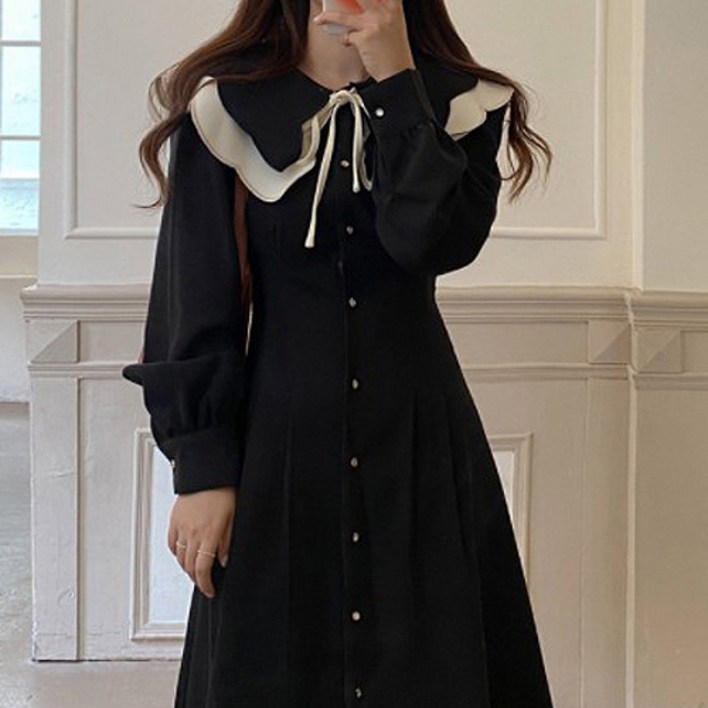 페이퍼먼츠 러블리 빅카라 슬림핏 셔츠형 롱 원피스 00977 페이퍼먼츠 러블리 빅카라 슬림핏 셔츠형 롱 원피스 00977