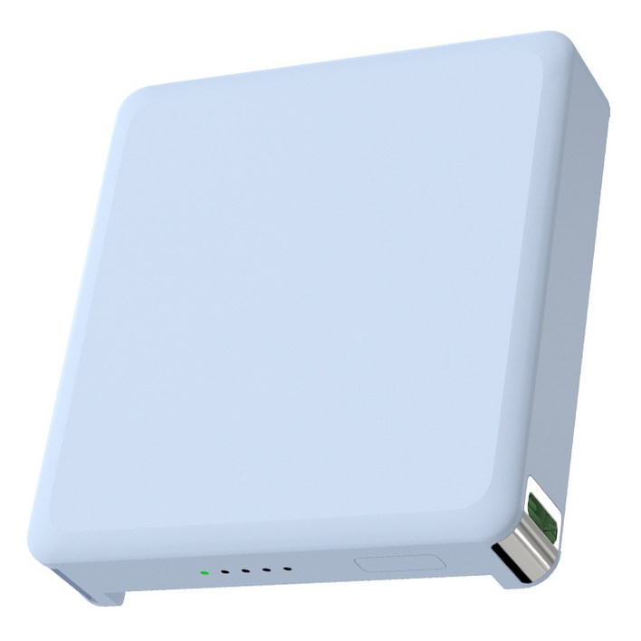 크리스탈클라우드 맥세이프 미니 고속 무선 충전 배터리팩 보조배터리 5000mAh, 스카이블루, CC304