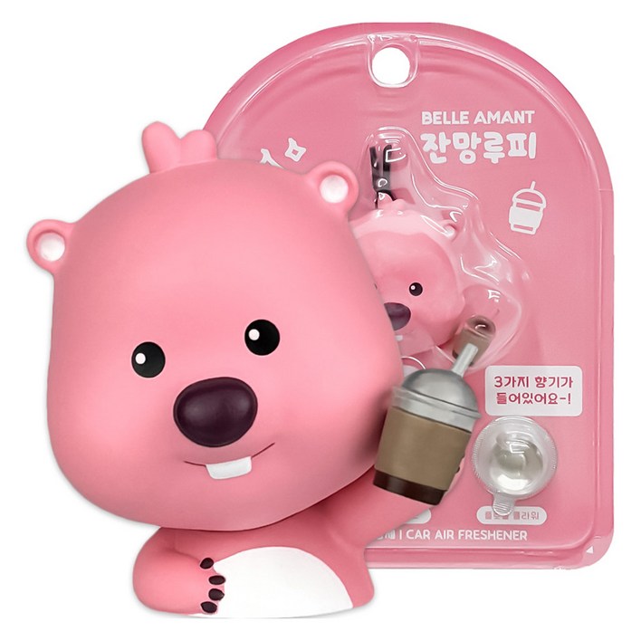 벨르아망 잔망루피 미니 차량용 방향제 커피루피, 1개, 블랙체리 프레쉬 코튼 플로럴 플라워 벨르아망 잔망루피 미니 차량용 방향제 커피루피, 1개, 블랙체리 프레쉬 코튼 플로럴 플라워