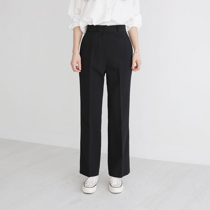 앤드스타일 여성용 숏롱 기장 스판 일자핏 슬랙스 264346