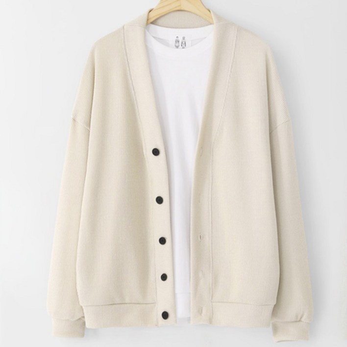 엠엔씨 남녀공용 빅사이즈 베네치아 골지 가디건 MDCD867RW