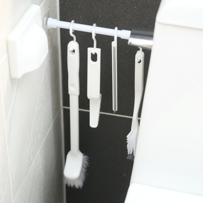 소르트잇 다용도 욕실 청소도구 압축봉 욕실 청소솔 브러쉬 7종 세트