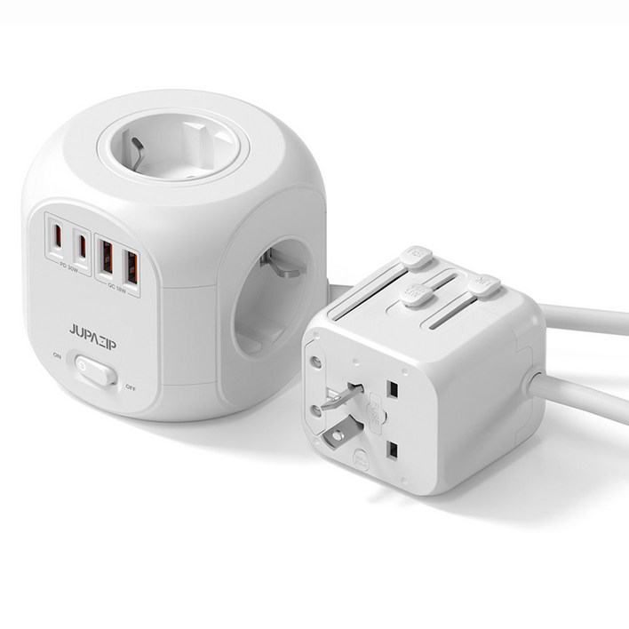 주파집 여행용 멀티탭 어댑터 AD500CP  하드 케이스, 1개