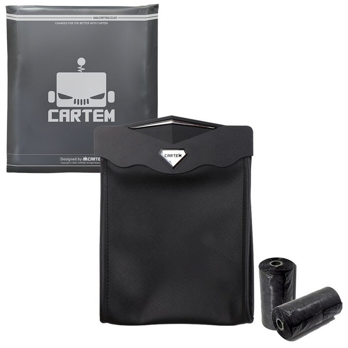 카템 감탄 차량용 휴지통  리필봉투롤 2p 세트